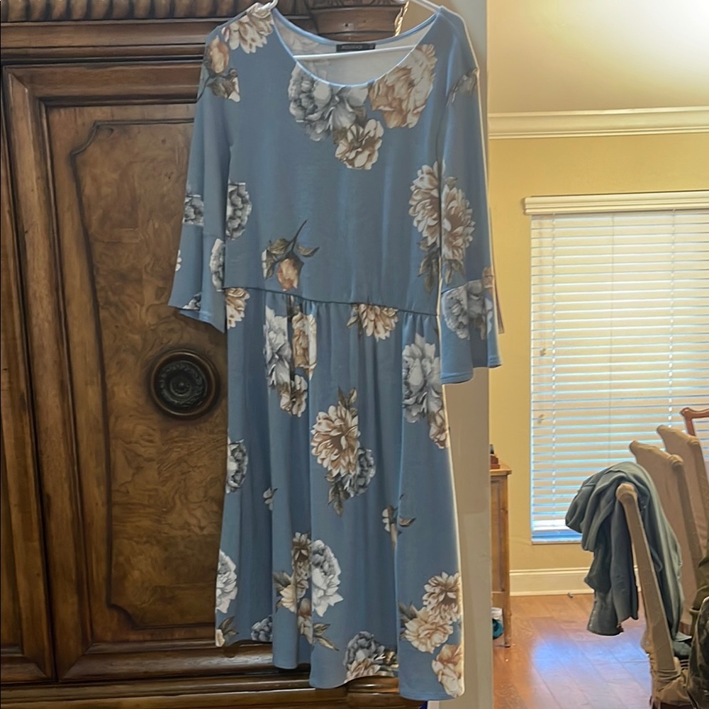 Floral Blue Dress